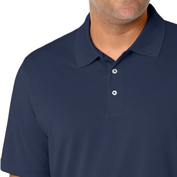 NWT Amazon Essentials Regular-Fit Quick-Dry Golf Polo Shirt M Navy Blue NEW - Picture 3 of 3